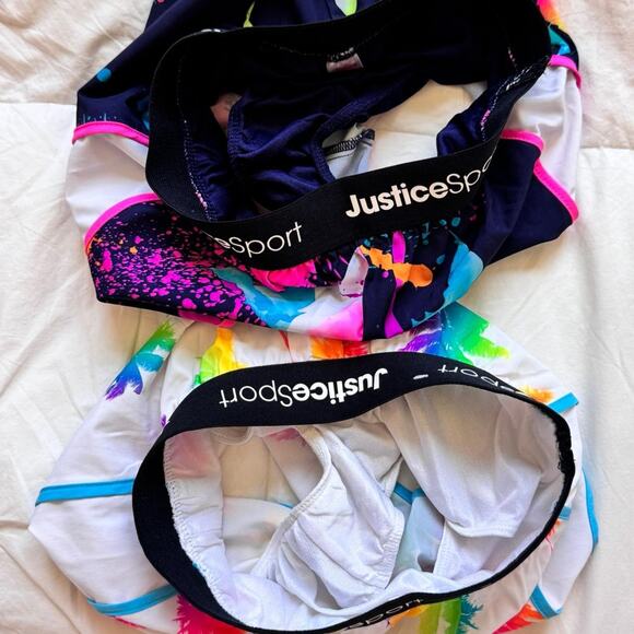 Justice running shorts bundle girls sz s 7/8 multicolor beachy casual athletic - Picture 5 of 6